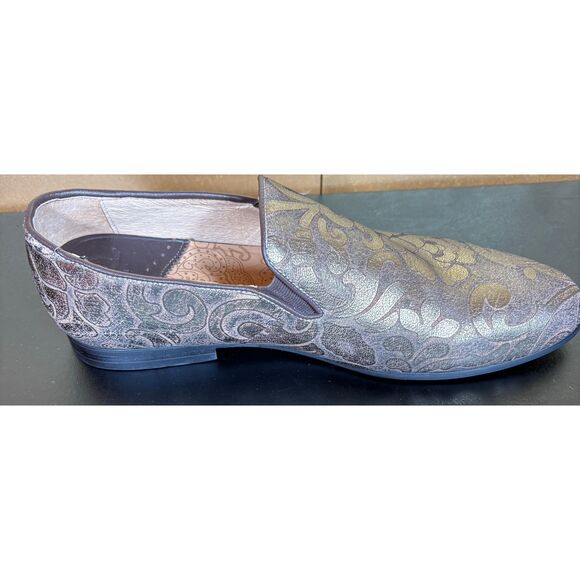 Robert Graham gold leaf foil loafers size 9.5 main image 5